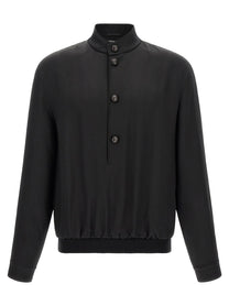 Zegna Mulberry Silk Sweatshirt Black