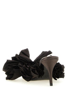 Magda Butrym Mule Flowers Taffeta Brown, view 3