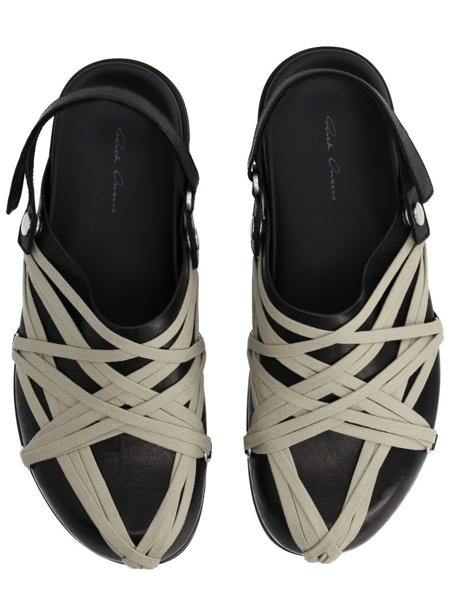 Rick Owens Men's Mule Megalace Black