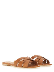 Saint Laurent Women's Mule Tribute Beige