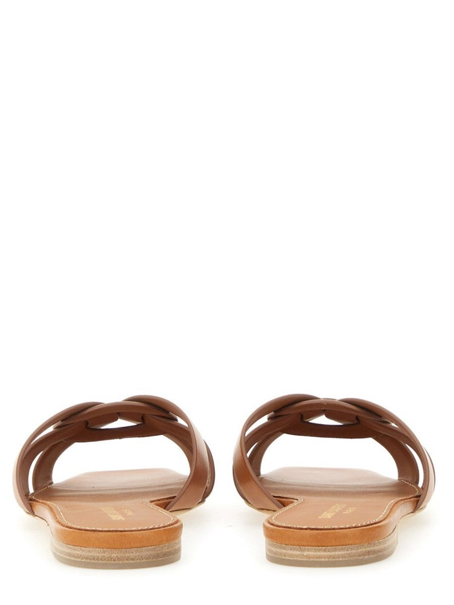 Saint Laurent Women's Mule Tribute Beige
