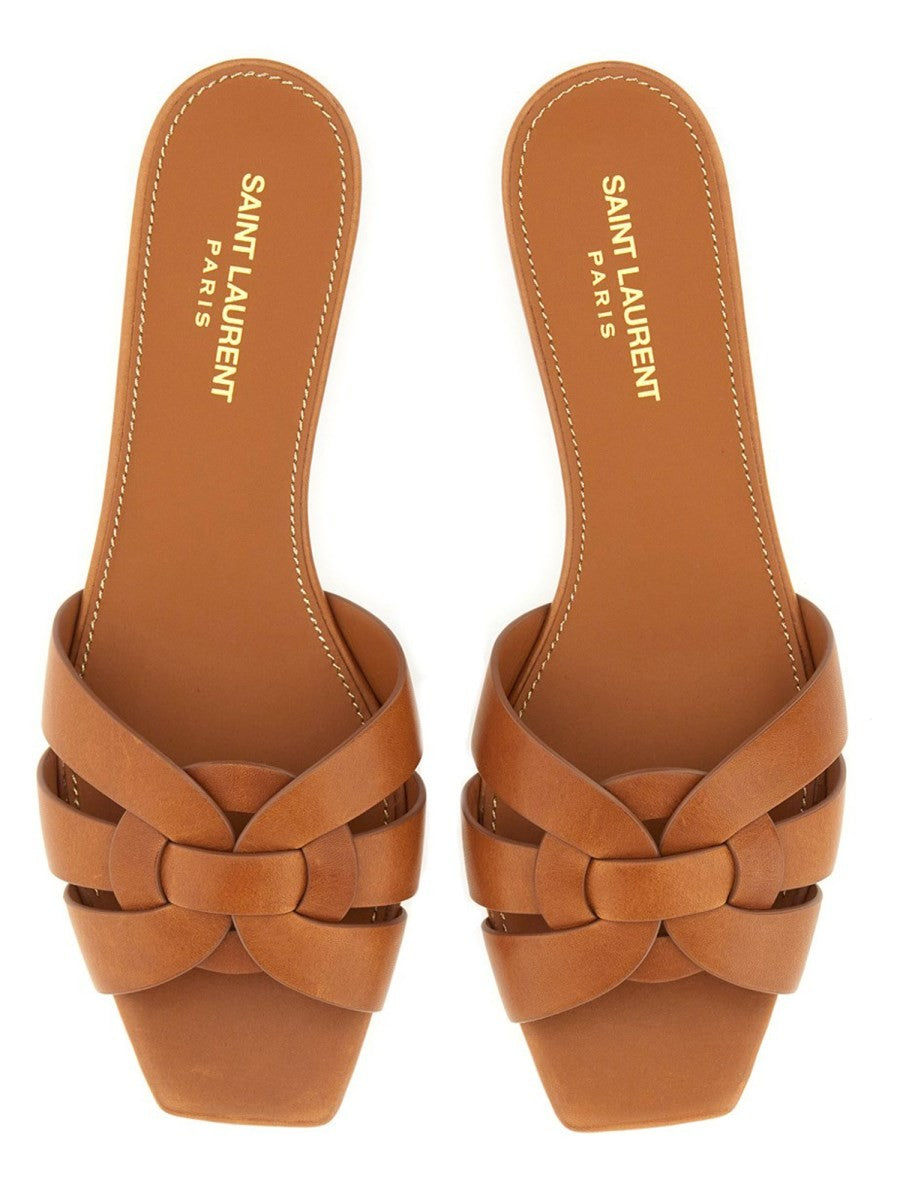 Saint Laurent Women's Mule Tribute Beige