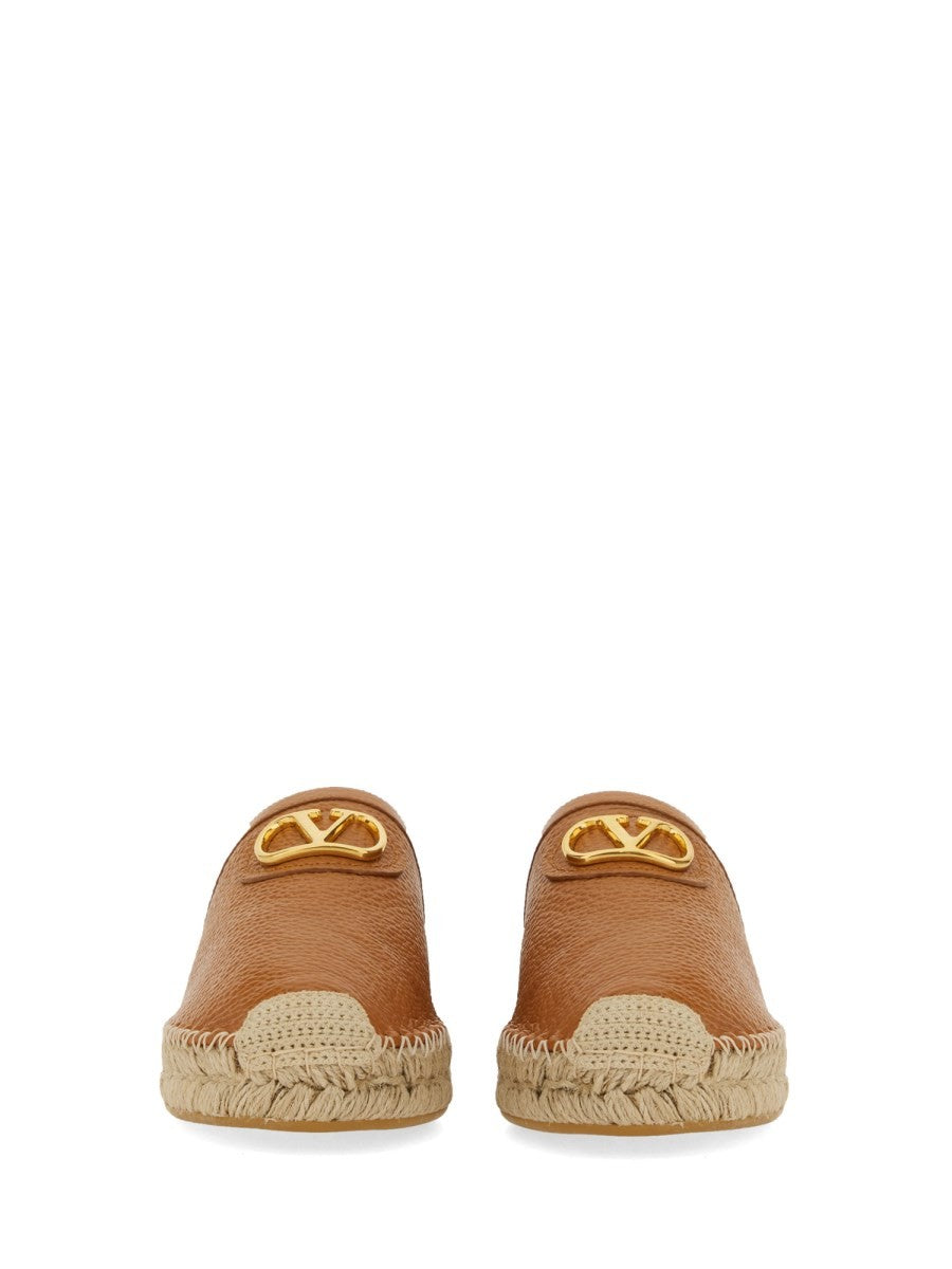 Valentino Women's Mule Vlogo Signature Beige
