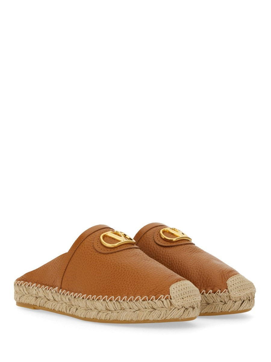 Valentino Women's Mule Vlogo Signature Beige