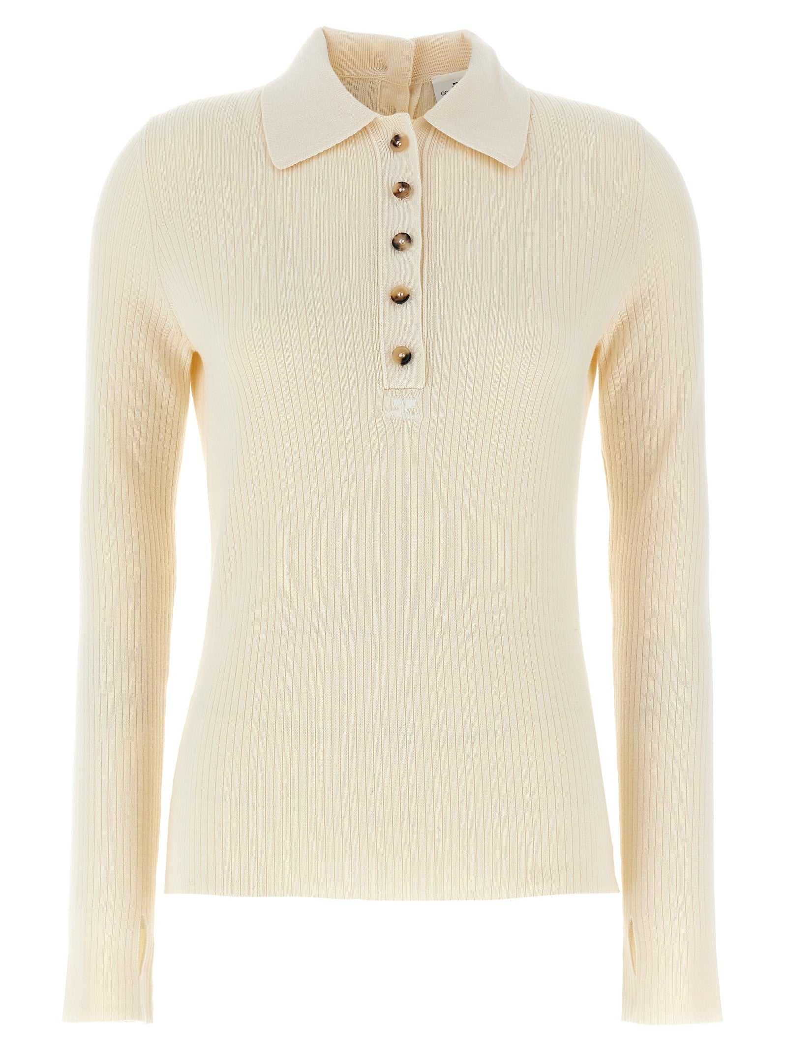courrèges Multi Buttons Sweater White