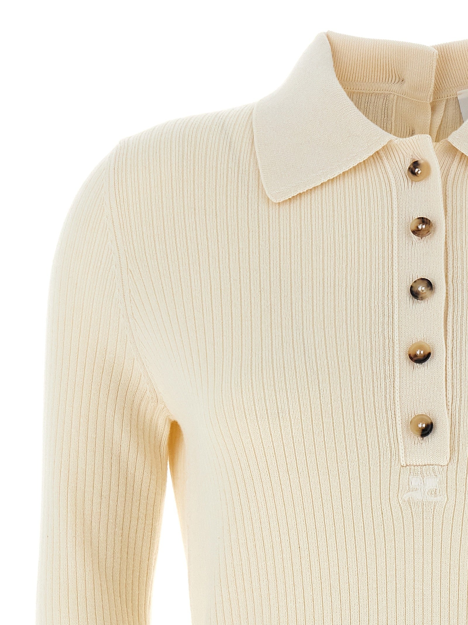 courrèges Multi Buttons Sweater White