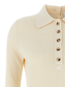 courrèges Multi Buttons Sweater White