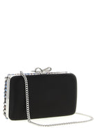 self-portrait Multi Crystal Chainmail Clutch Gold, view 2