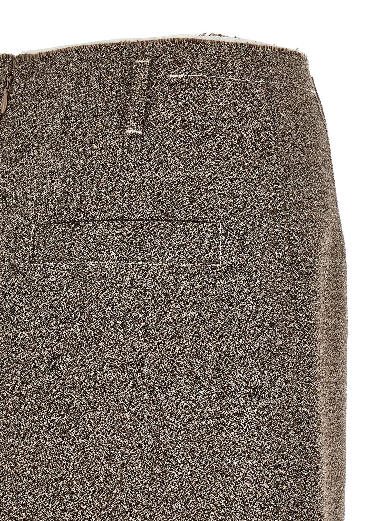 TELA Multi Layer Hem Skirt Beige