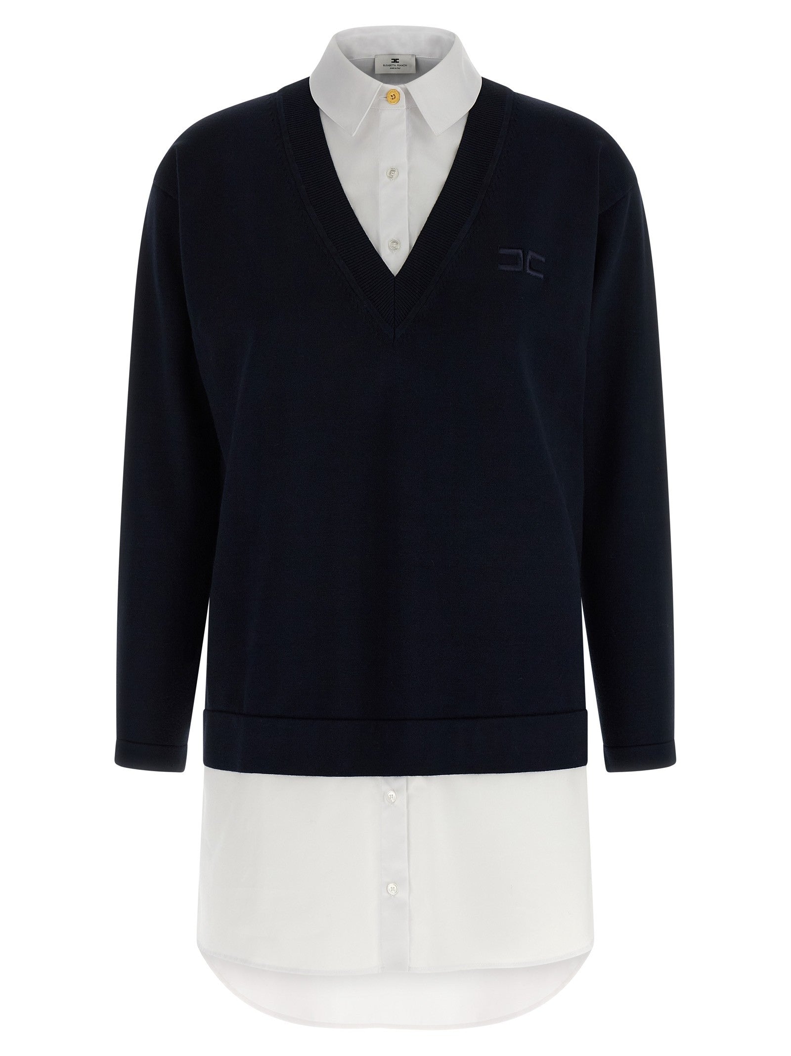 Elisabetta Franchi Multi Layered Dress Blue