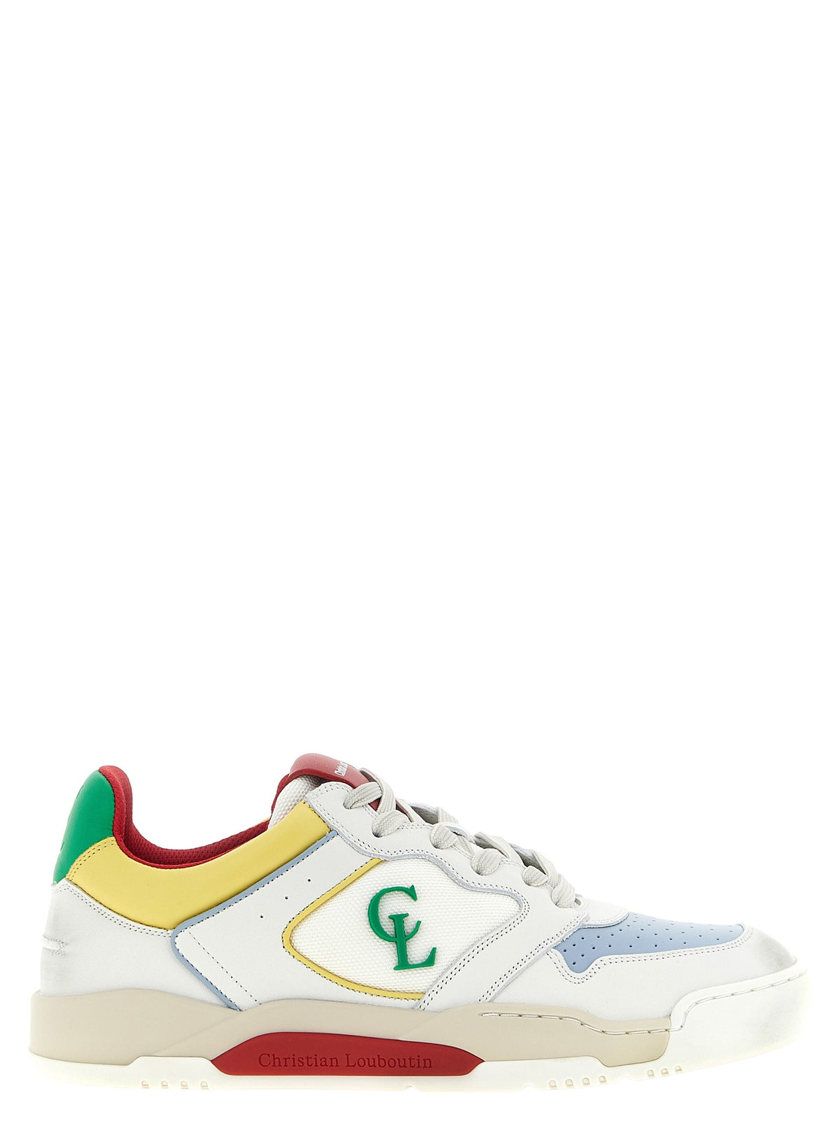 Christian Louboutin Multicolor Bsktball Retro Sneakers Gold