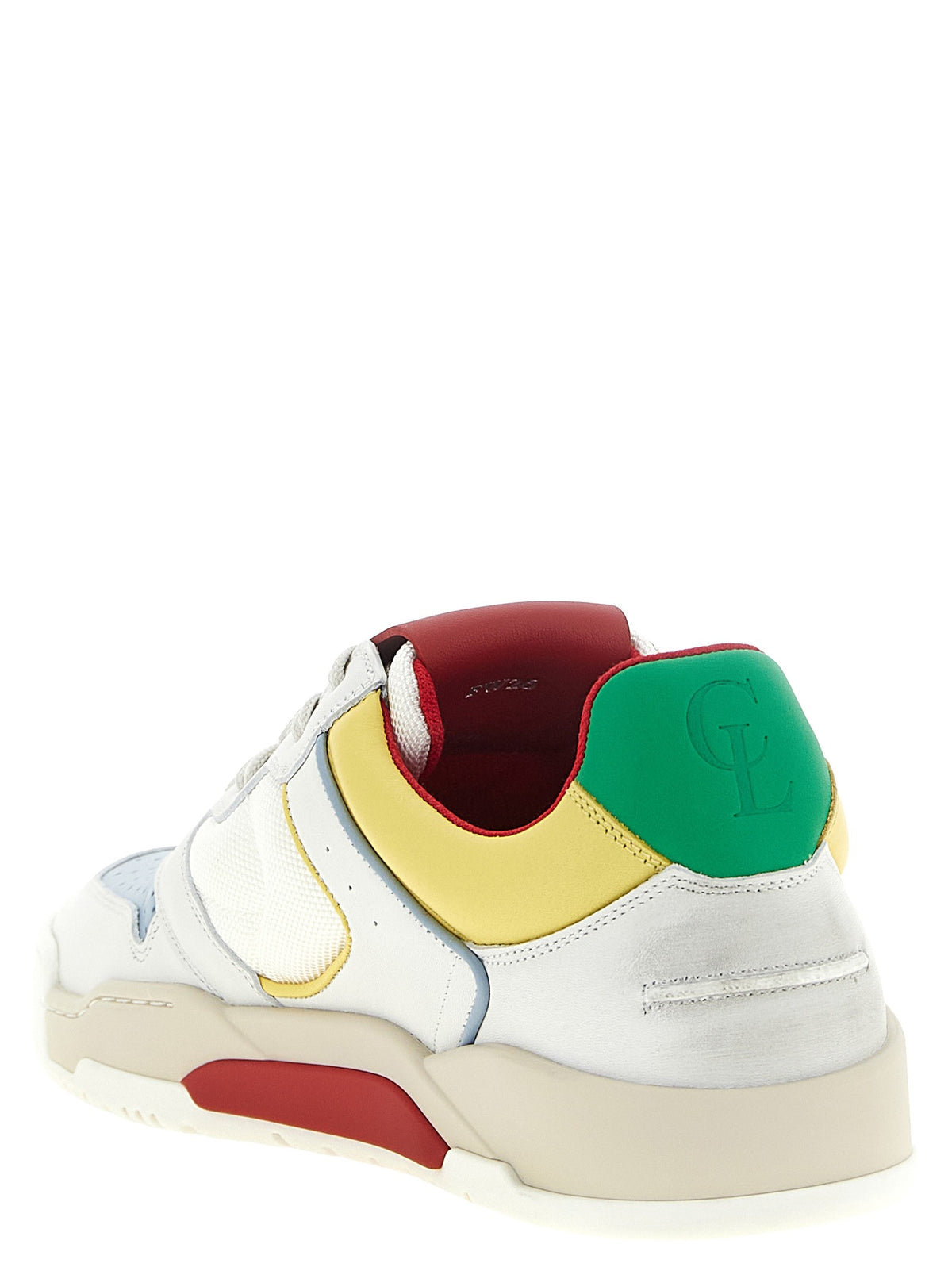 Christian Louboutin Multicolor Bsktball Retro Sneakers Gold