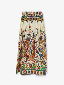 Etro Women's Multicolor Cotton Skirt Gold
