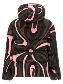 Emilio Pucci Multicolor Marmo Down Jacket Gold