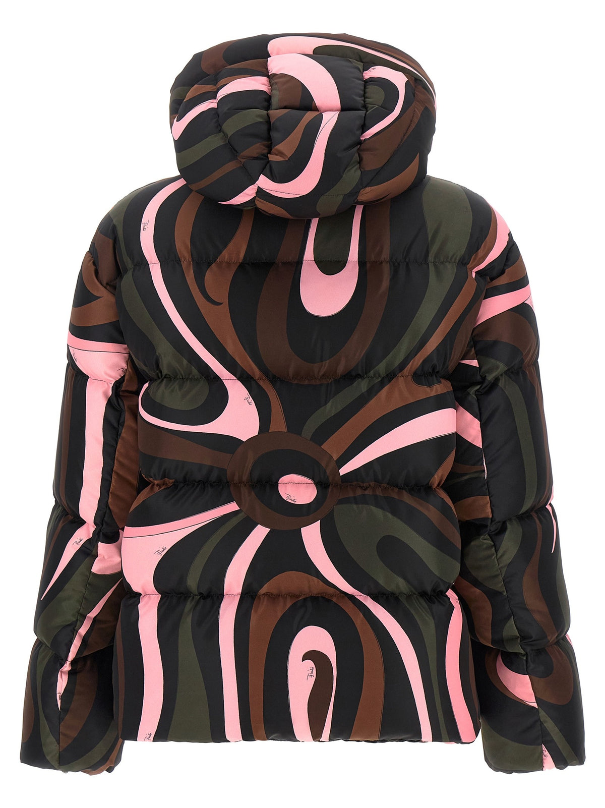 Emilio Pucci Multicolor Marmo Down Jacket Gold