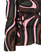 Emilio Pucci Multicolor Marmo Down Jacket Gold