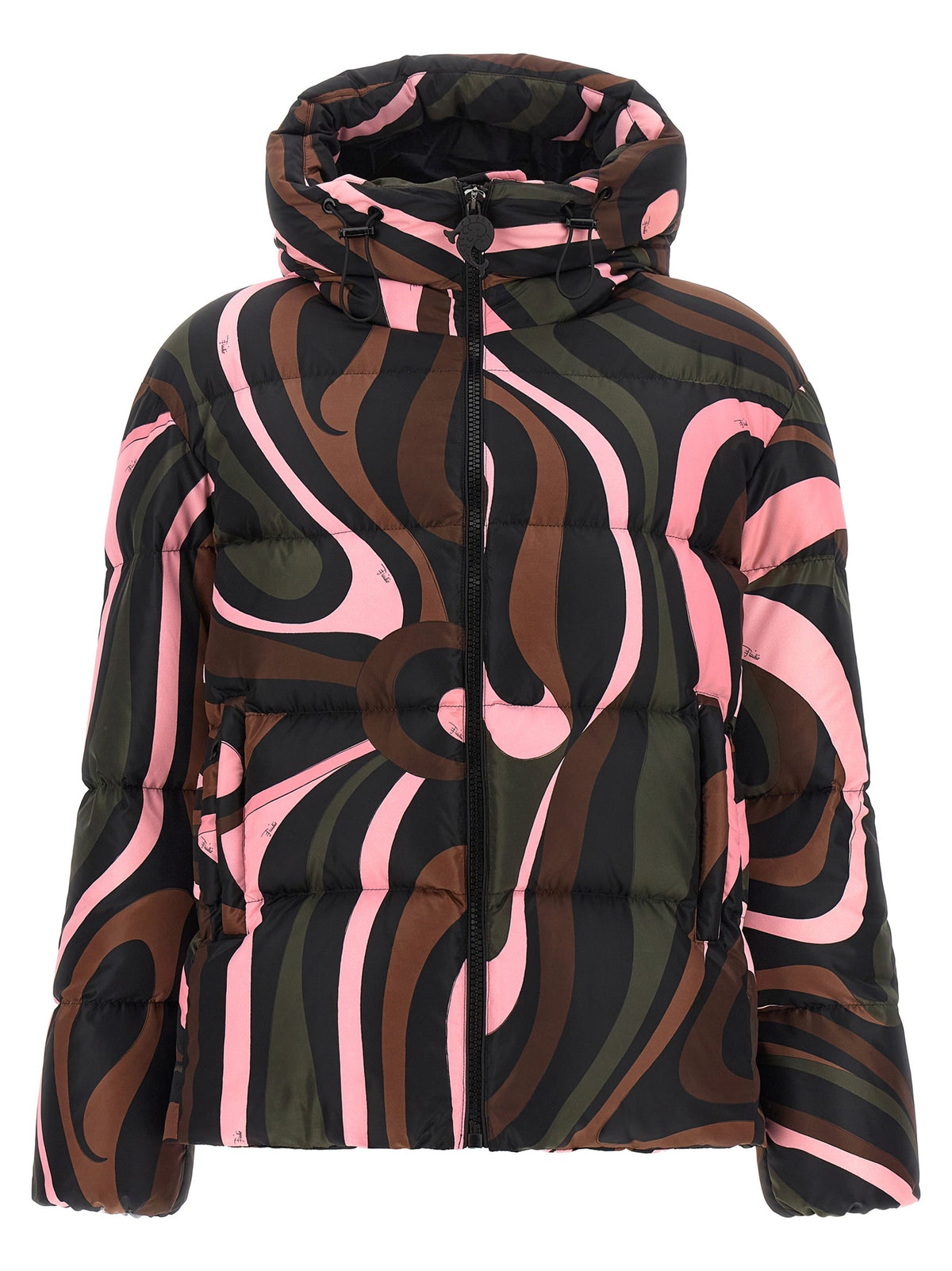 Emilio Pucci Multicolor Marmo Down Jacket Gold