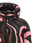 Emilio Pucci Multicolor Marmo Down Jacket Gold