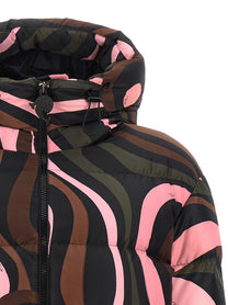Emilio Pucci Multicolor Marmo Down Jacket Gold