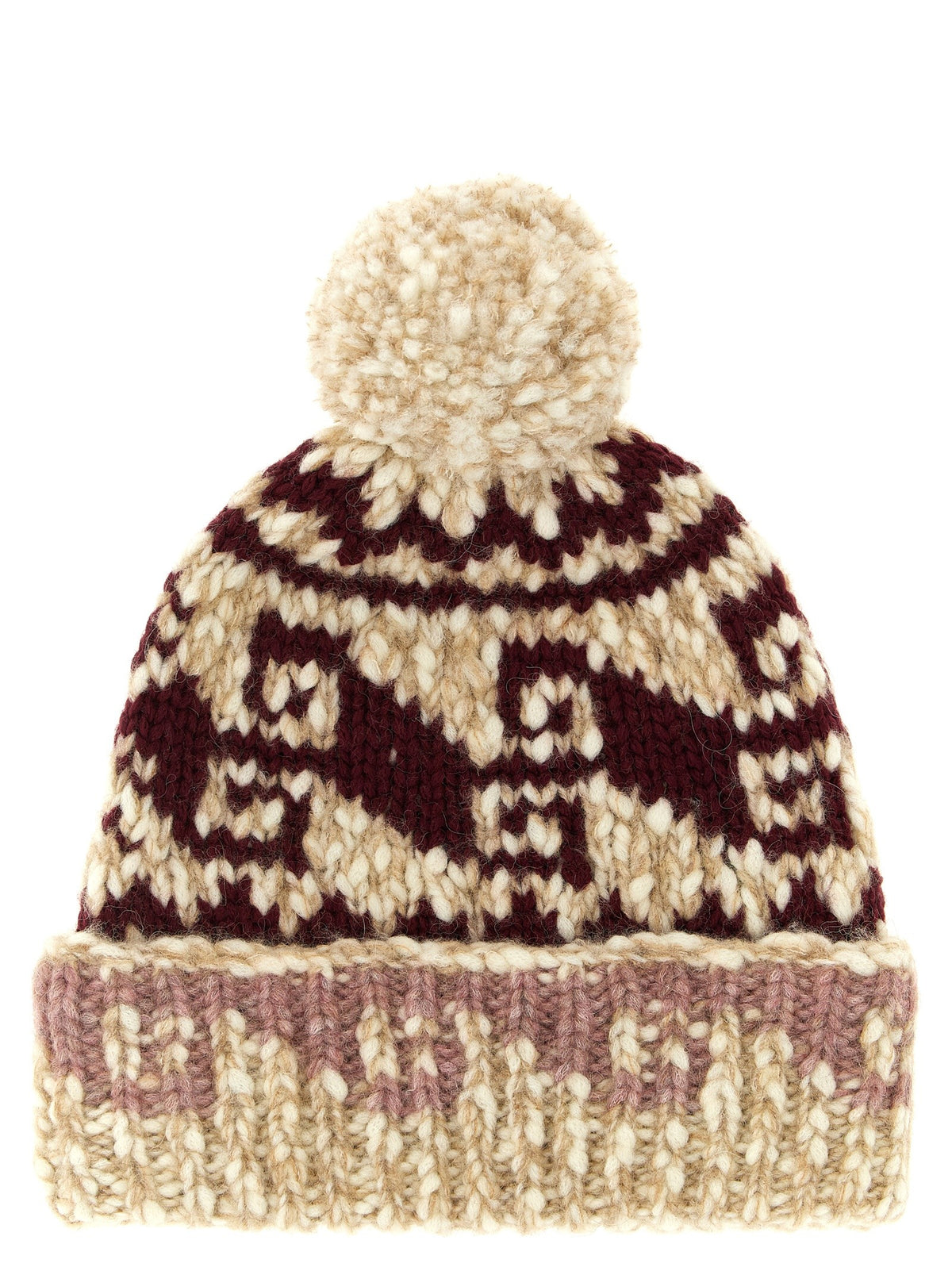 Moncler Grenoble Multicolor Pon Pon Beanie Gold