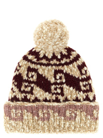 Moncler Grenoble Multicolor Pon Pon Beanie Gold