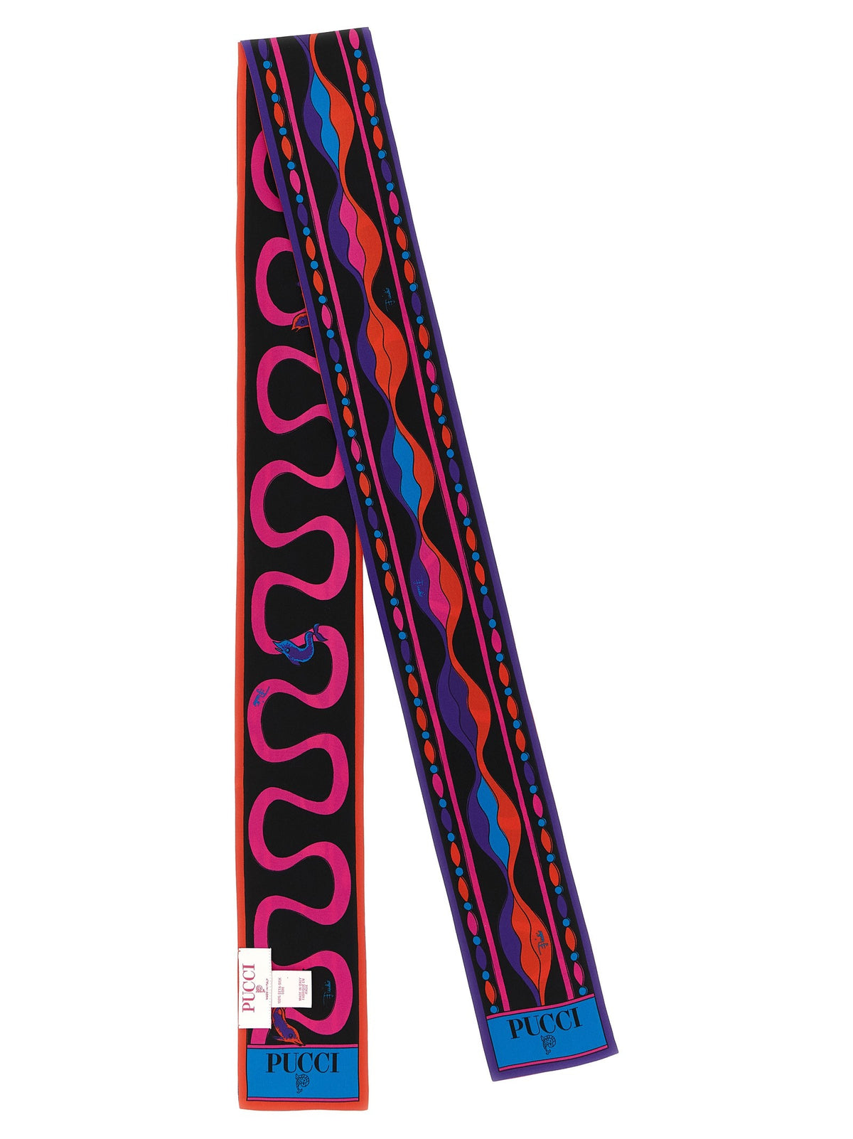 Emilio Pucci Multicolor Print Mix Scarf Gold
