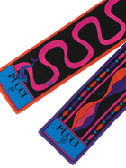 Emilio Pucci Multicolor Print Mix Scarf Gold