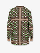 Tory Burch Women's Multicolor Silk Shirt Brown