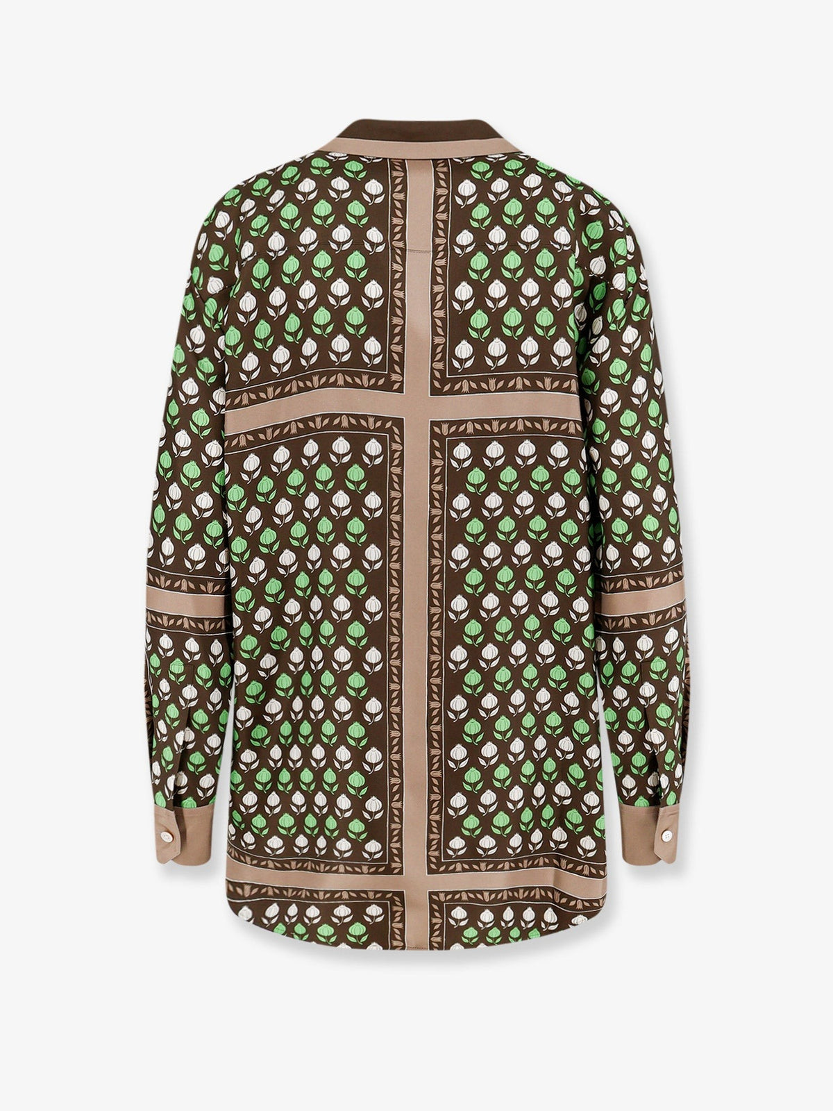 Tory Burch Women's Multicolor Silk Shirt Brown