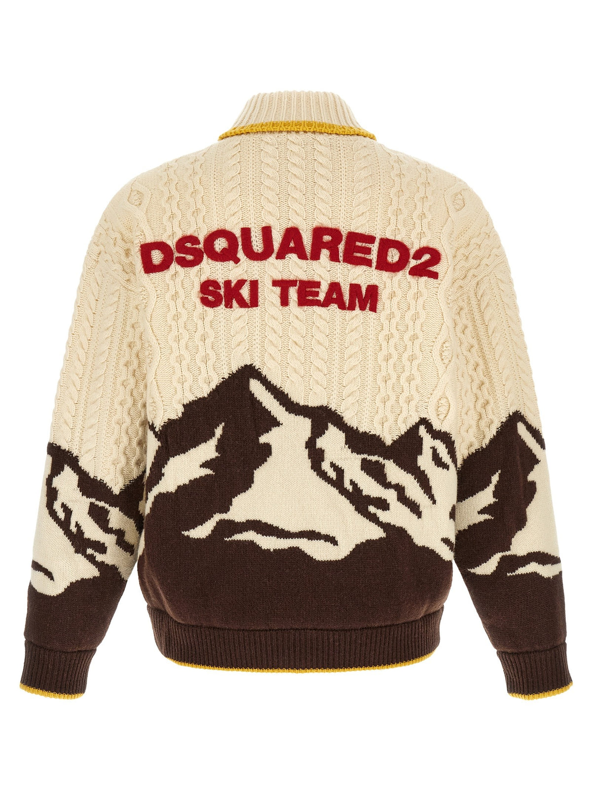 Dsquared2 Multicolor Snowy Dream Cardigan Gold