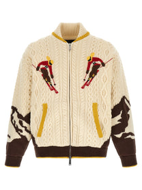 Dsquared2 Multicolor Snowy Dream Cardigan Gold