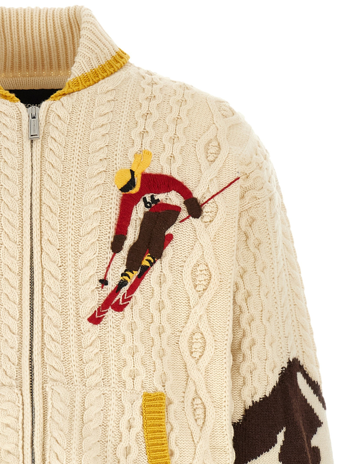 Dsquared2 Multicolor Snowy Dream Cardigan Gold
