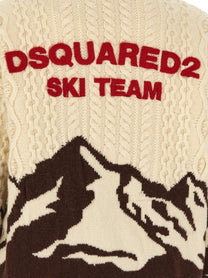 Dsquared2 Multicolor Snowy Dream Cardigan Gold