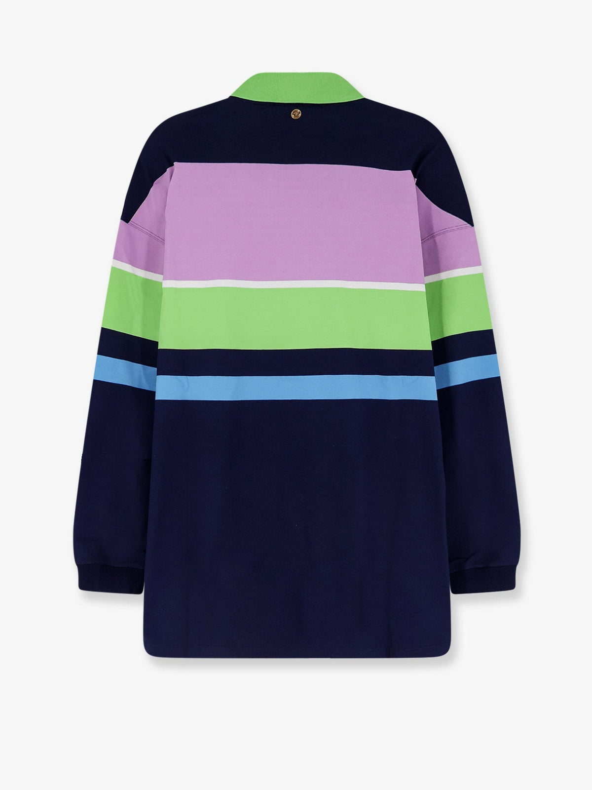Versace Women's Multicolor Stripes Cotton Sweatshirt Blue