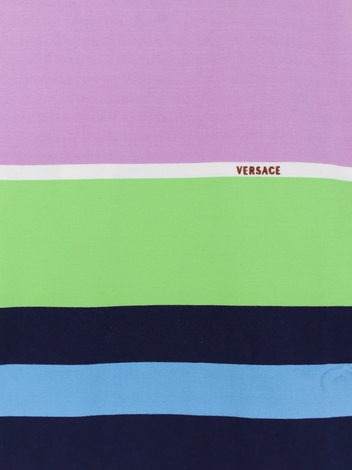 Versace Women's Multicolor Stripes Cotton Sweatshirt Blue