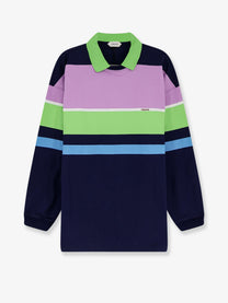 Versace Women's Multicolor Stripes Cotton Sweatshirt Blue