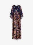 ETRO Women's Multicolor Viscose Long Dress Gold