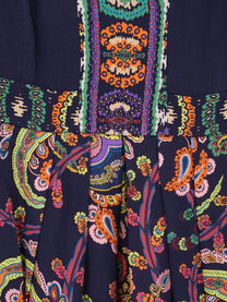 ETRO Women's Multicolor Viscose Long Dress Gold