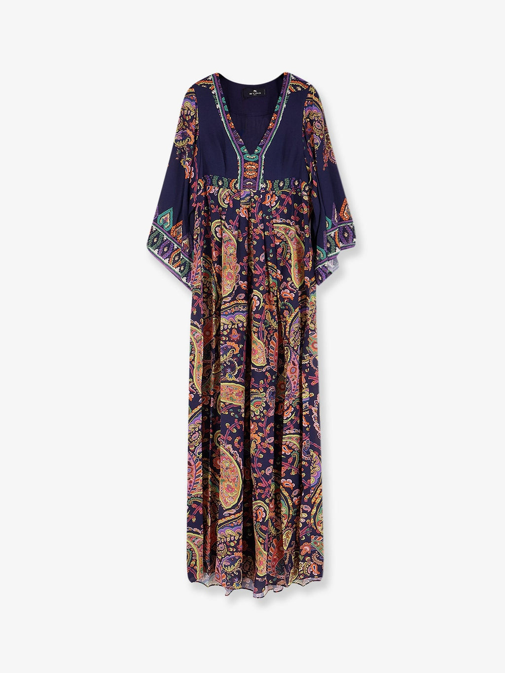 ETRO Women's Multicolor Viscose Long Dress Gold