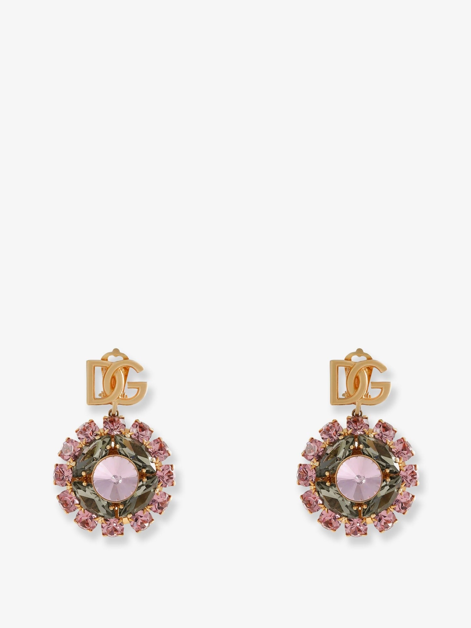 Dolce &amp; Gabbana Women's Multicolored Brass Earrings Gold Dolce &amp; Gabbana