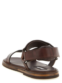 Miu Miu Multiple Band Sandals Brown