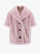 Max Mara Women's Alpaca and Virgin Wool Fur Cape Beige