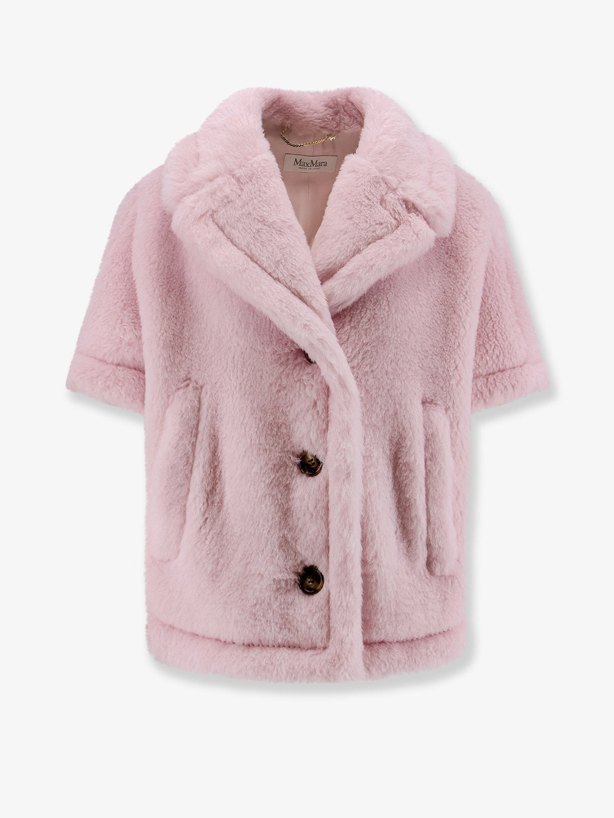 Max Mara Women's Alpaca and Virgin Wool Fur Cape Beige