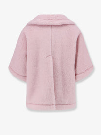 Max Mara Women's Alpaca and Virgin Wool Fur Cape Beige