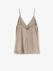 Max Mara Women's Mxebacco Silk Top Beige