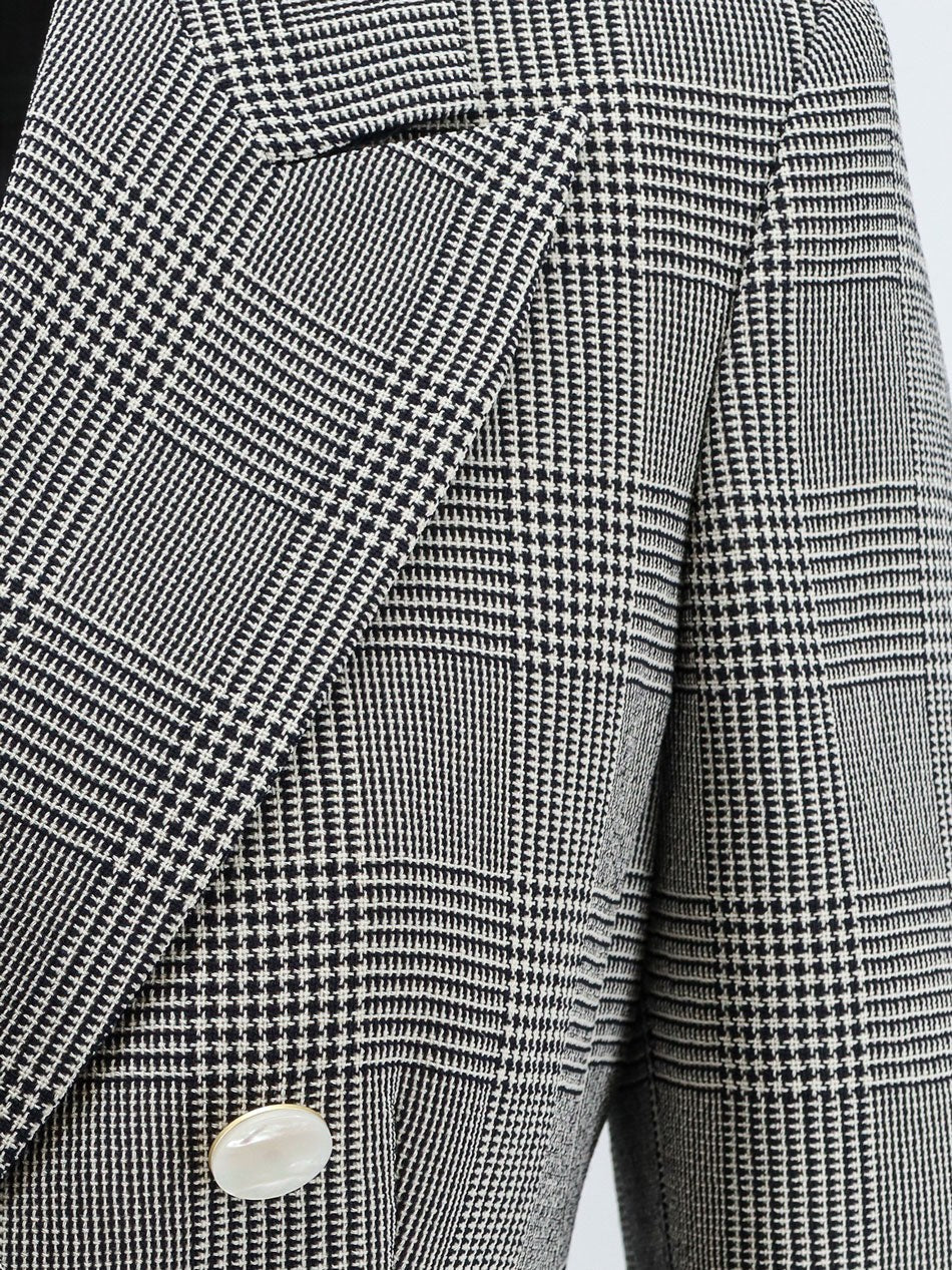 Max Mara Women's Mxmaccordo Double Breasted Virgin Wool Blazer White
