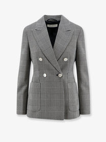 Max Mara Women's Mxmaccordo Double Breasted Virgin Wool Blazer White
