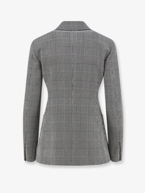 Max Mara Women's Mxmaccordo Double Breasted Virgin Wool Blazer White