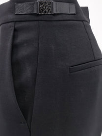 Max Mara Women's Mxmacino Stretch Virgin Wool Trousers Black