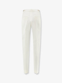 Max Mara Women's Mxmacino Stretch Virgin Wool Trousers White